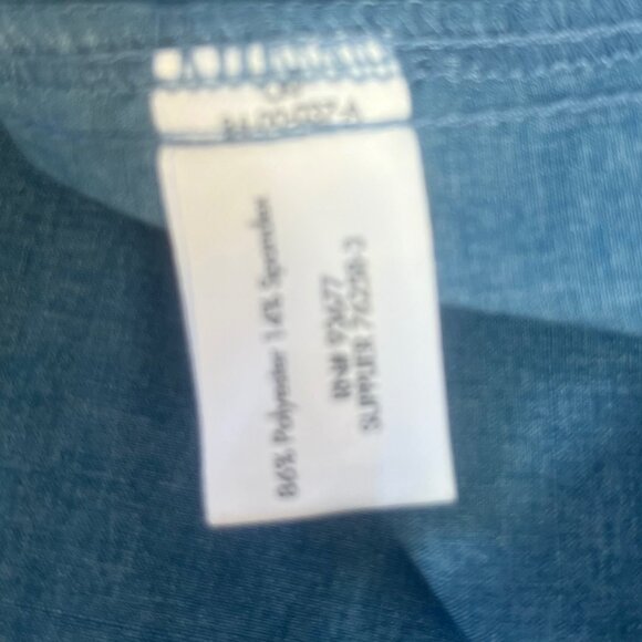 Stylus Button Front Shirt Mens 5XLT Big & Tall Stellar Blue New Short Sleeves - Picture 6 of 9